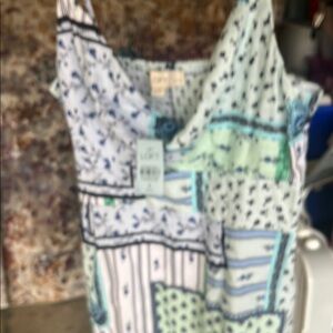 Loft Multicolor Patchwork Sleeveless Top